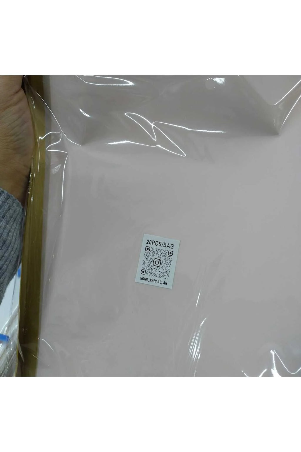 Çiçek Paketleme Ambalajı -Kağıdı Buket Sarma ve Hediye Paketi -20 adet Açık Pembe renk -altın kenar