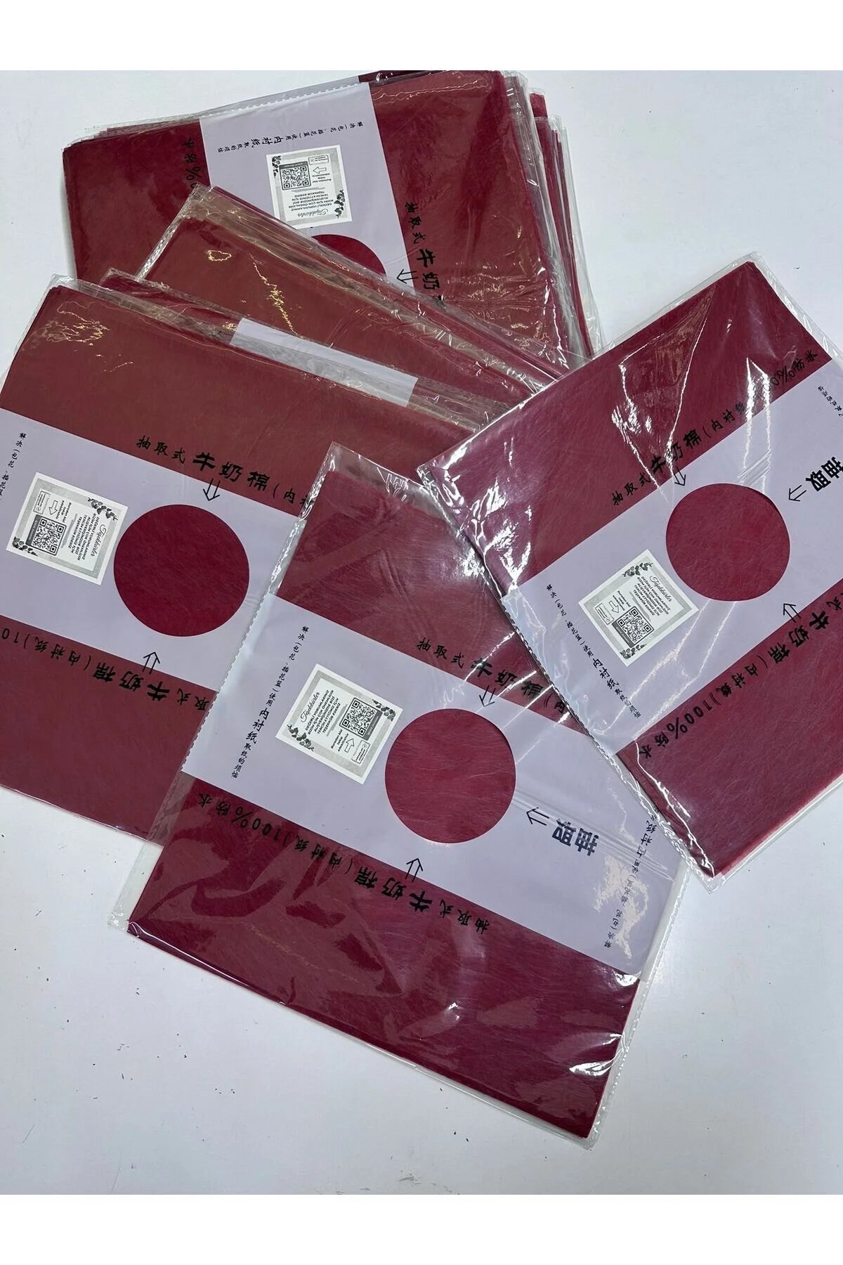 Bordo Renk Süt kağıt Pelur Çiçek Buket paket Kağıt 28*28 Pakette 36 Adet