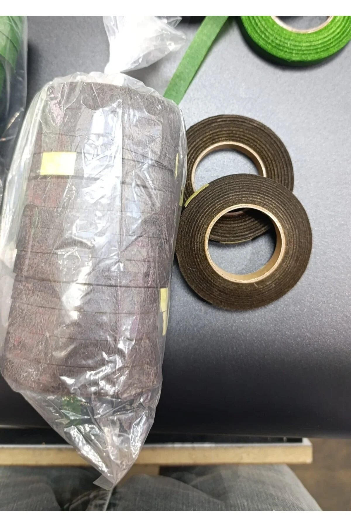 Kahverengi Çiçek Bandı, Çiçek Teli sarma, buket çiçek bandı,El yapımı DIY 1 cm eni 1 adet 28 metre
