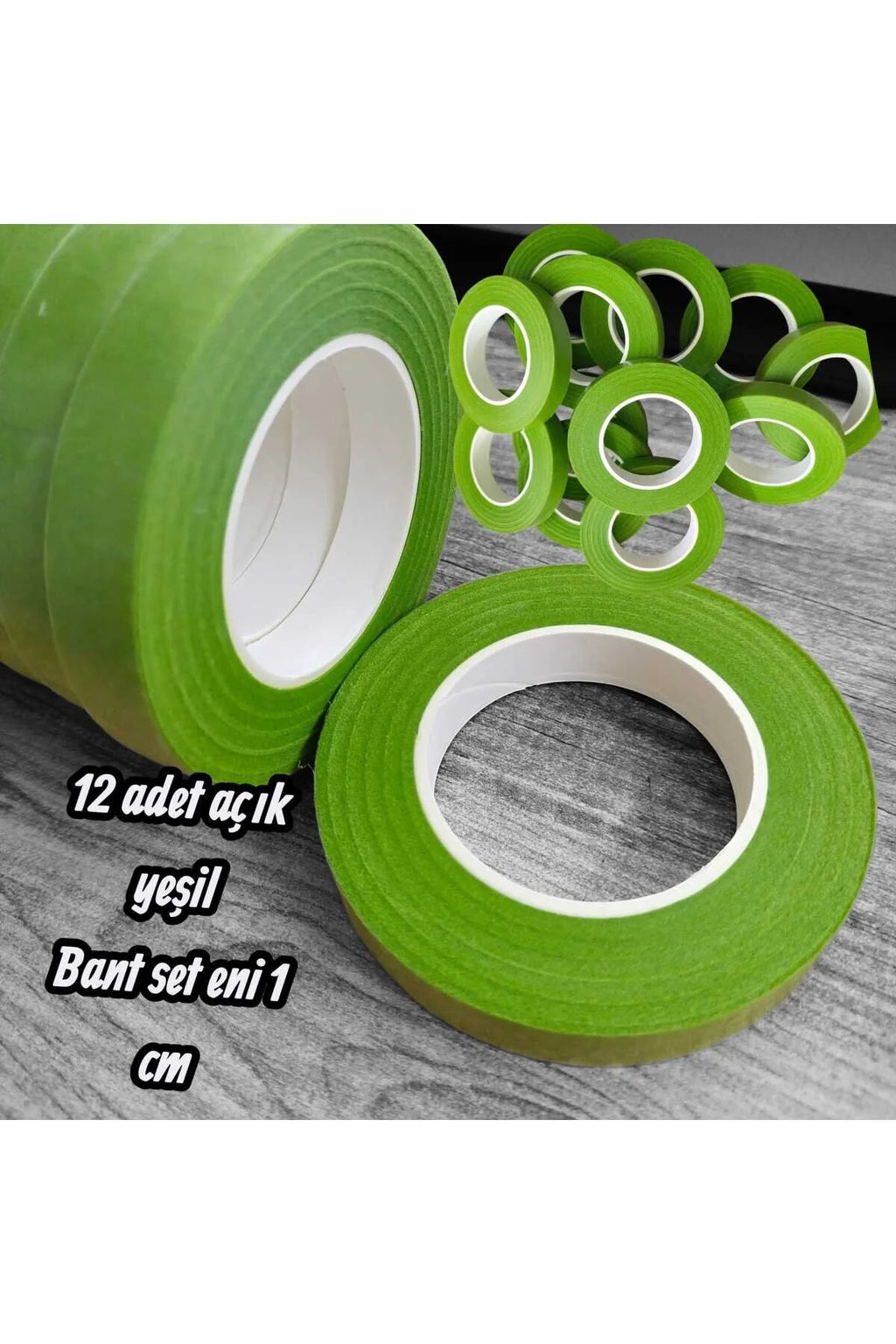 Açık Yeşil Çiçek Bandı 1 paket 12 adet , buket yapım, yapay çiçek, kuru çiçek, Süsleme🌸🌷🌻🪷
