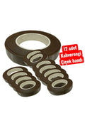 Kahverengi Çiçek Bandı 1 paket 12 adet, Şönil çiçek sarma, hobi ,buket yapım, DIY