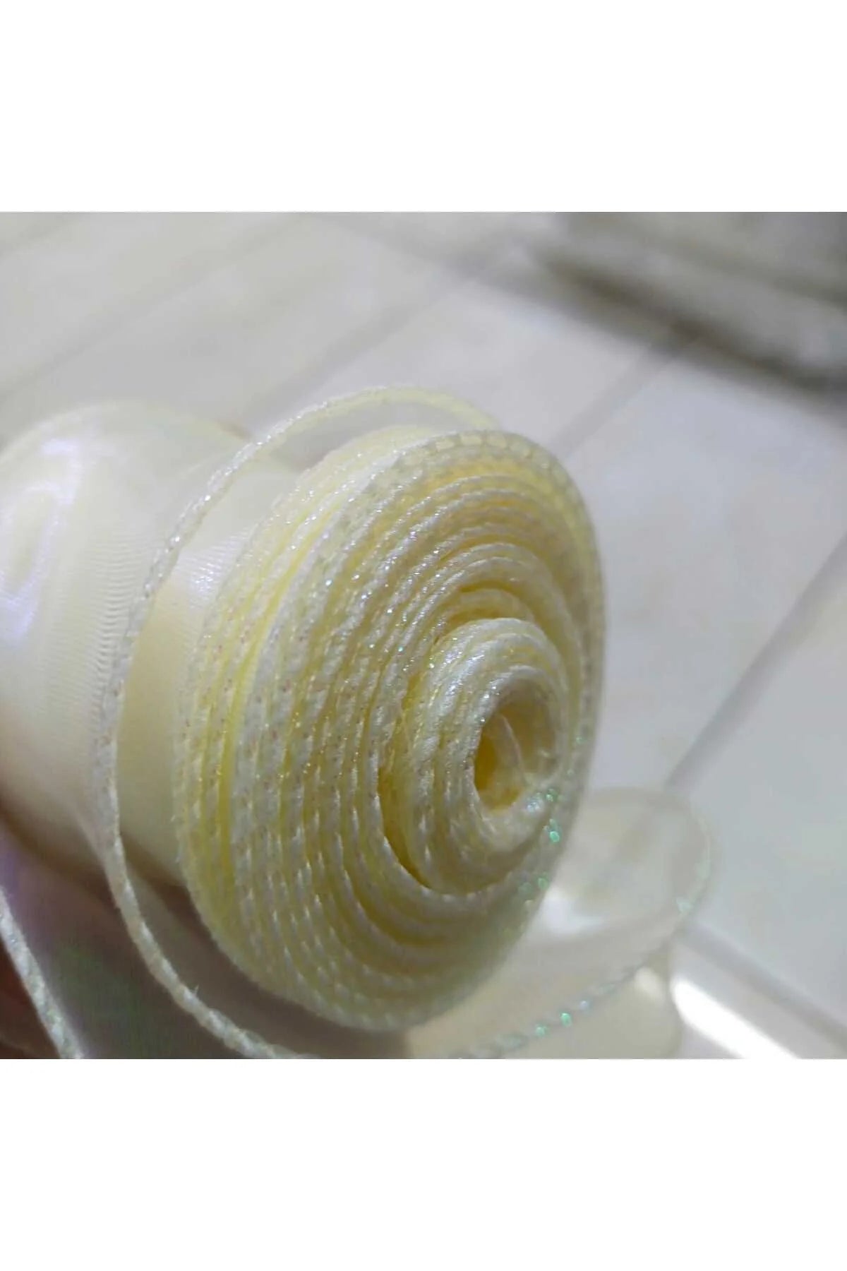 9 m Organze Kurdela – Hediye Paketlemelerin -Çiçek yapımı-hobi işleriniz -DIY-Krem