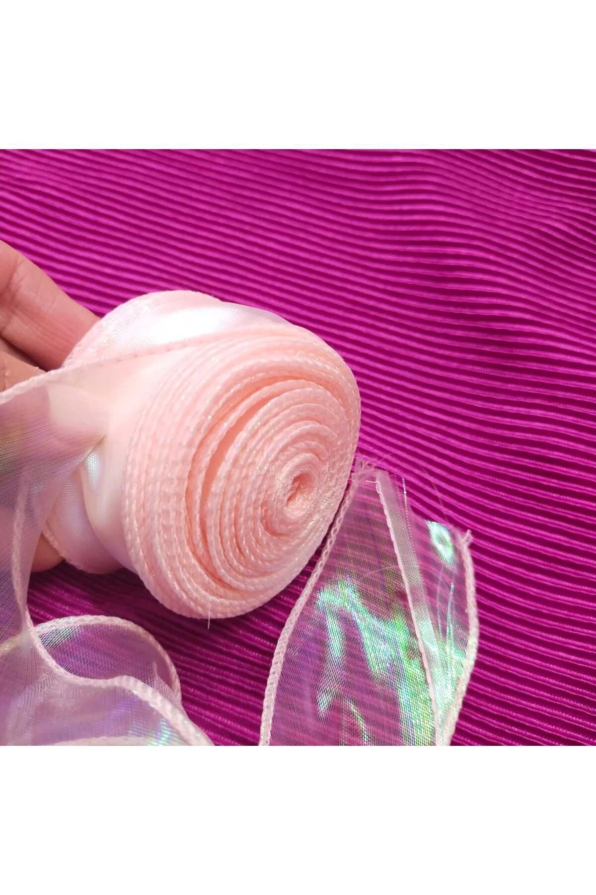 9 m Organze Kurdela – Hediye Paketlemelerin -Çiçek yapımı-hobi işleriniz -DIY -yavru ağzı