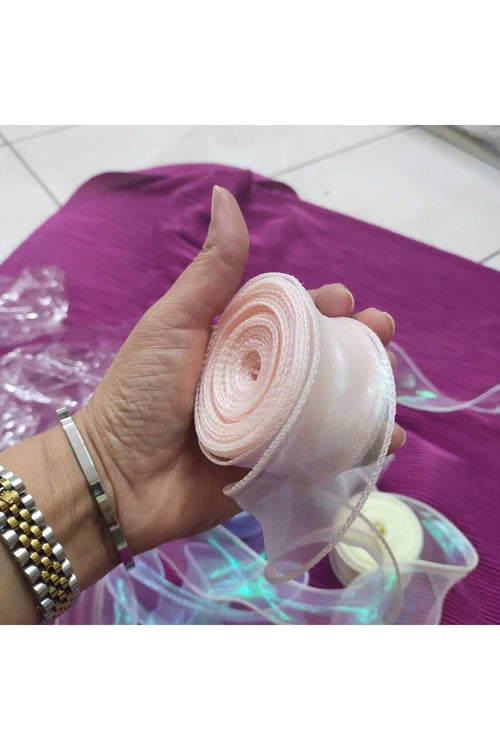 9 m Organze Kurdela – Hediye Paketlemelerin -Çiçek yapımı-hobi işleriniz -DIY -yavru ağzı