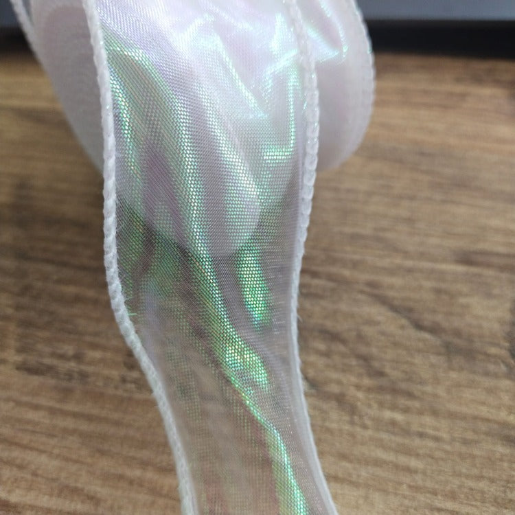 9 m Organze Kurdela – Hediye Paketlemelerin -Çiçek yapımı-hobi işleriniz -DIY--BEYAZ
