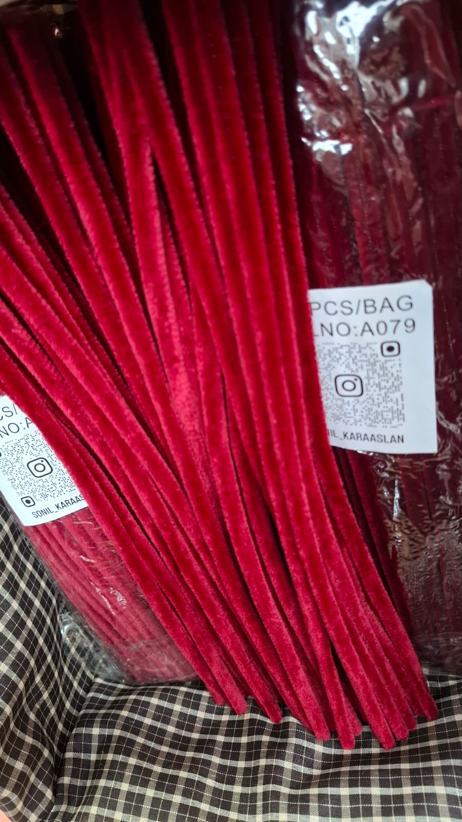 ŞÖNİL 100 LÜ BORDO RENK KOD A079 30 CM -🛍️ YOĞUN TÜYLÜ HOBİ ÇUBUĞU TEL EL İŞİ 100 LÜ PAKET💐