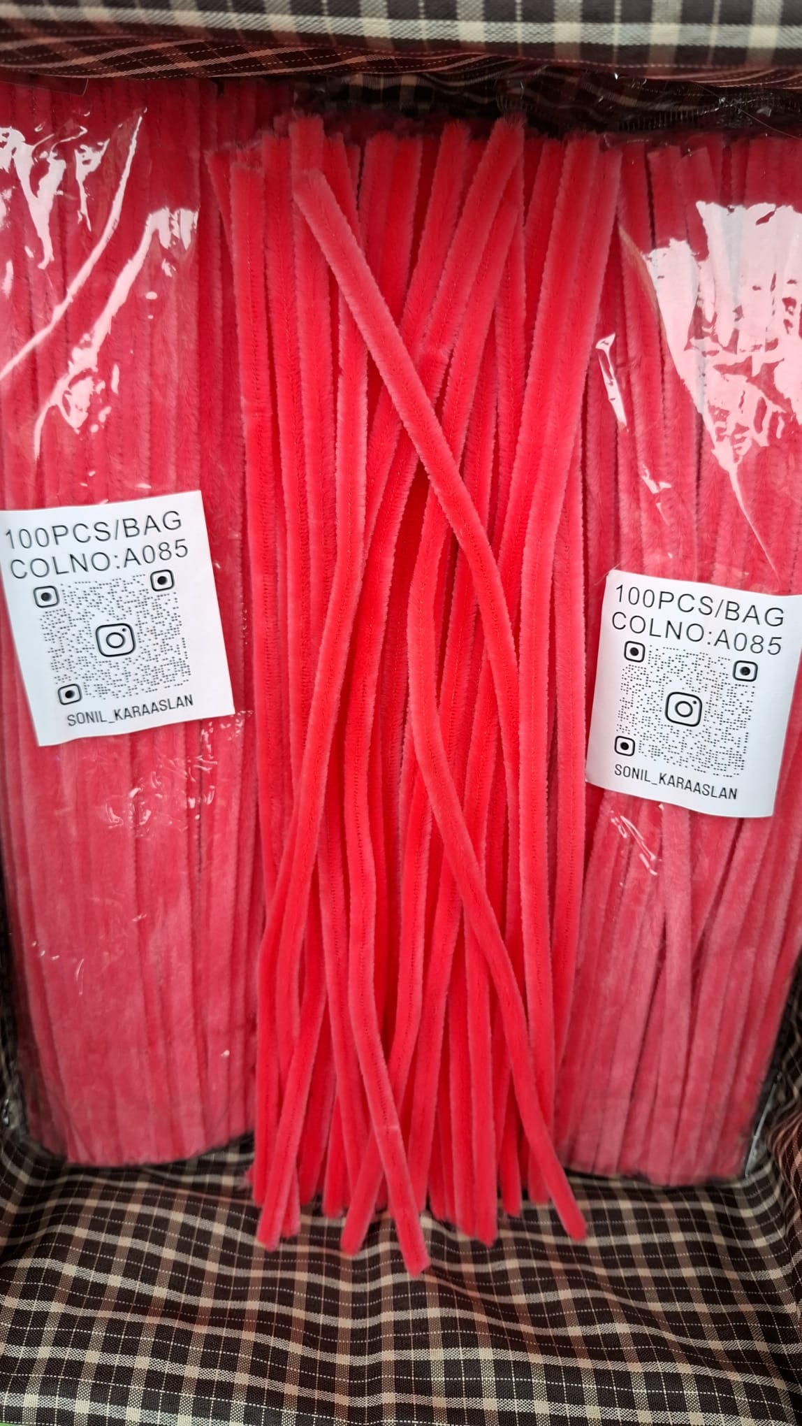 ŞÖNİL 100 LÜ AÇIK NAR ÇİÇEĞİ RENK KOD A085 30 CM -🛍️ YOĞUN TÜYLÜ ÇUBUĞU TEL EL İŞİ 100 LÜ PAKET💐