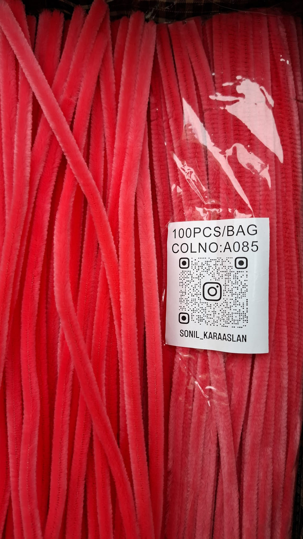 ŞÖNİL 100 LÜ AÇIK NAR ÇİÇEĞİ RENK KOD A085 30 CM -🛍️ YOĞUN TÜYLÜ ÇUBUĞU TEL EL İŞİ 100 LÜ PAKET💐