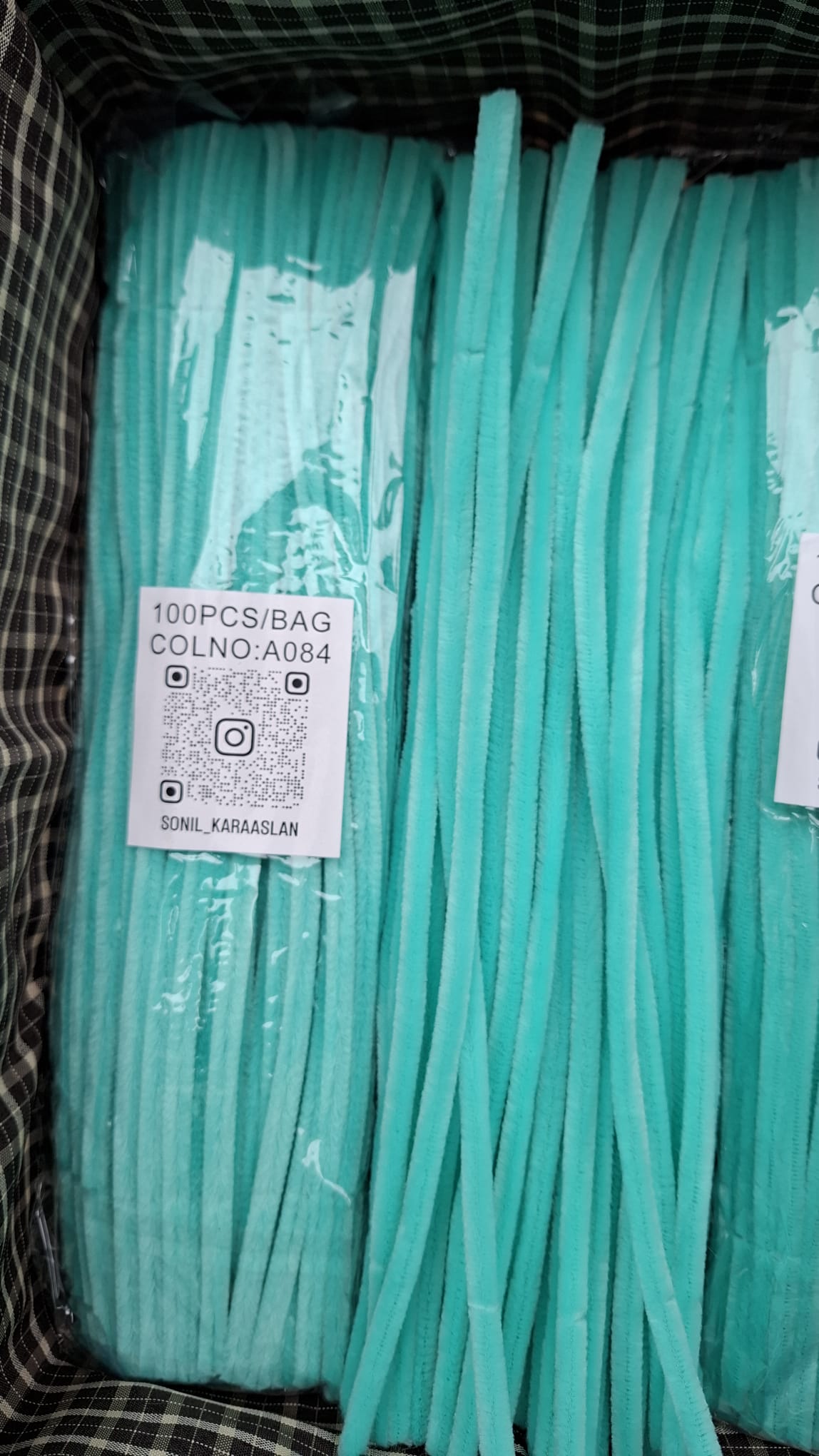 RENK KOD A084 ŞÖNİL 100 LÜ MİNT YEŞİL 30 CM -🛍️ YOĞUN TÜYLÜ HOBİ ÇUBUĞU TEL EL İŞİ 100 LÜ PAKET💐