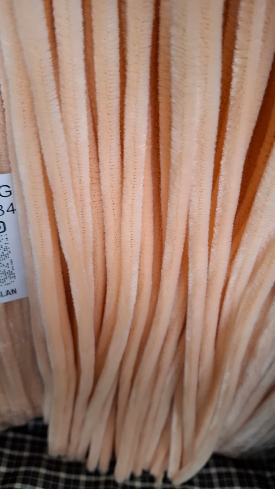 ŞÖNİL 100 LÜ SOMON RENK KOD A034 30 CM -🛍️ YOĞUN TÜYLÜ HOBİ ÇUBUĞU TEL EL İŞİ 100 LÜ PAKET💐