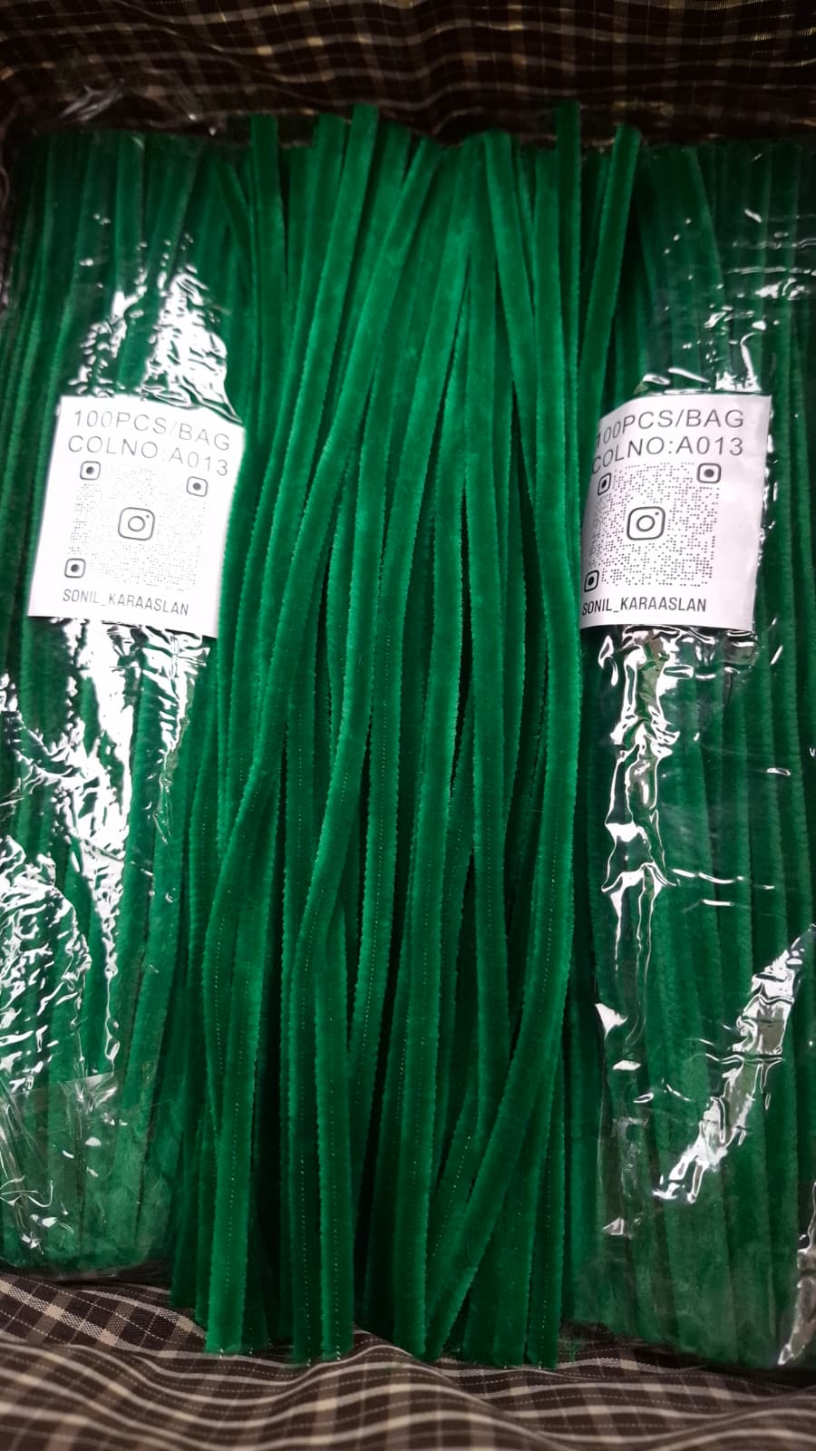 ŞÖNİL 100 LÜ ZÜMRÜT RENK KOD A013 30 CM -🛍️ YOĞUN TÜYLÜ HOBİ ÇUBUĞU TEL EL İŞİ 100 LÜ PAKET💐