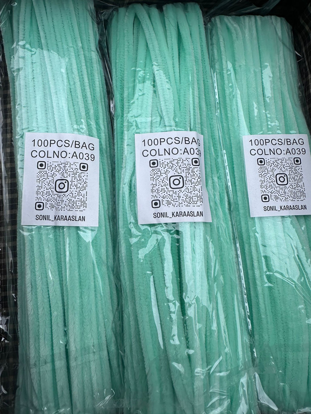 ŞÖNİL 100 LÜ YEŞİL RENK KOD A039 30 CM -🛍️ YOĞUN TÜYLÜ HOBİ ÇUBUĞU TEL EL İŞİ 100 LÜ PAKET💐