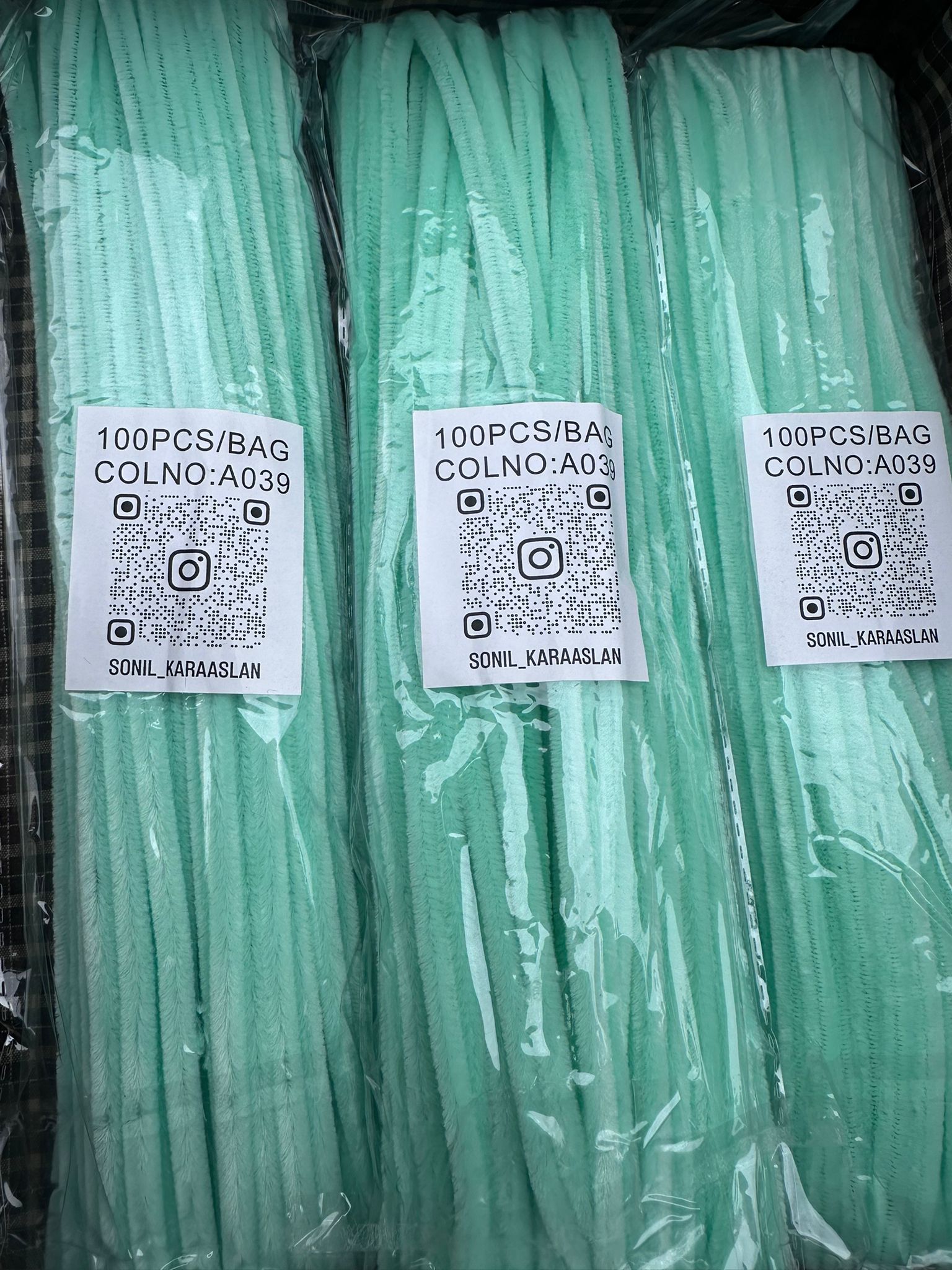 ŞÖNİL 100 LÜ YEŞİL RENK KOD A039 30 CM -🛍️ YOĞUN TÜYLÜ HOBİ ÇUBUĞU TEL EL İŞİ 100 LÜ PAKET💐