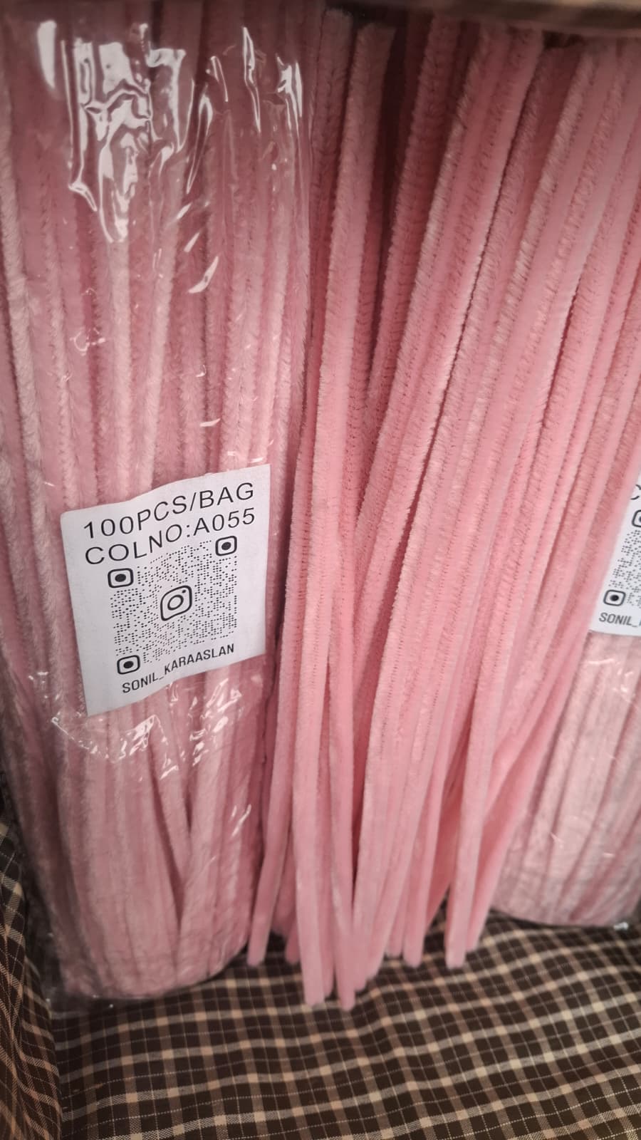 🌹 100'lü Pembe A055 Şönil - Dekorasyon ve El Sanatları İçin Mükemmel Malzeme! 🎀-