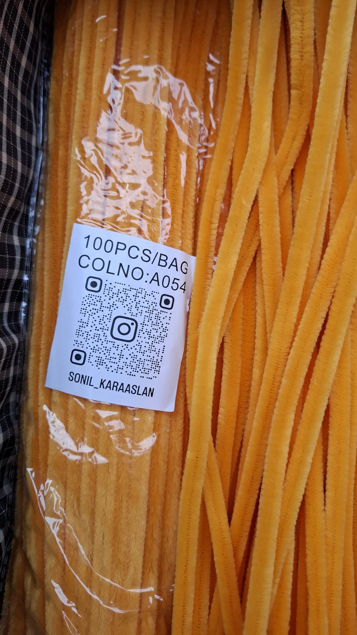 ŞÖNİL 100 LÜ HARDAL SARISI RENK KOD A054 30 CM -🛍️ YOĞUN TÜYLÜ HOBİ ÇUBUĞU TEL 100 LÜ PAKET💐