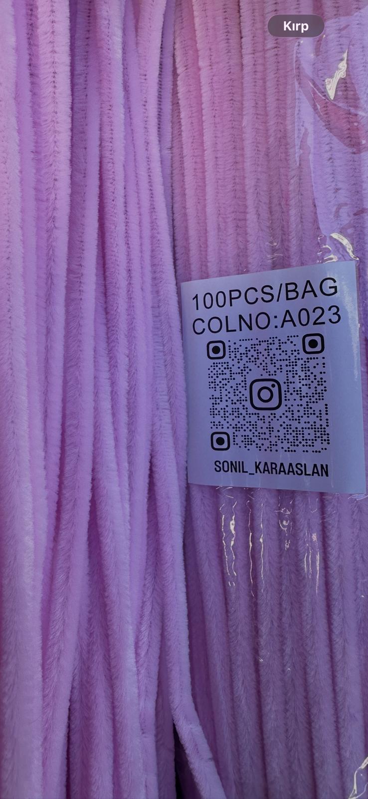 ŞÖNİL 100 LÜ PEMBE RENK KOD A023 30 CM -🛍️ YOĞUN TÜYLÜ HOBİ ÇUBUĞU TEL EL İŞİ 100 LÜ PAKET💐