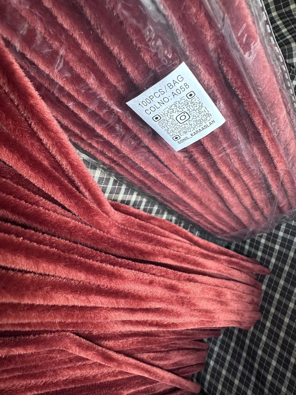 ŞÖNİL 100 LÜ ACI KAHVE RENK KOD A058 30 CM -🛍️ YOĞUN TÜYLÜ HOBİ ÇUBUĞU TEL EL İŞİ 100 LÜ PAKET💐