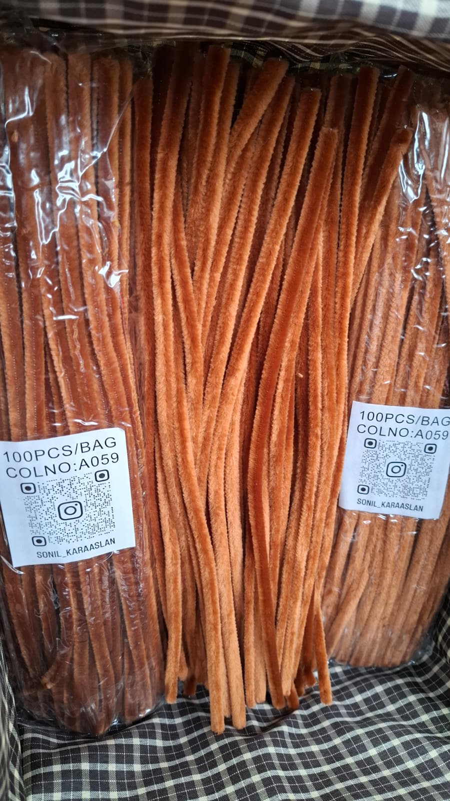 ŞÖNİL 100 LÜ KAHVE RENK KOD A059 30 CM -🛍️ YOĞUN TÜYLÜ HOBİ ÇUBUĞU TEL EL İŞİ 100 LÜ PAKET💐