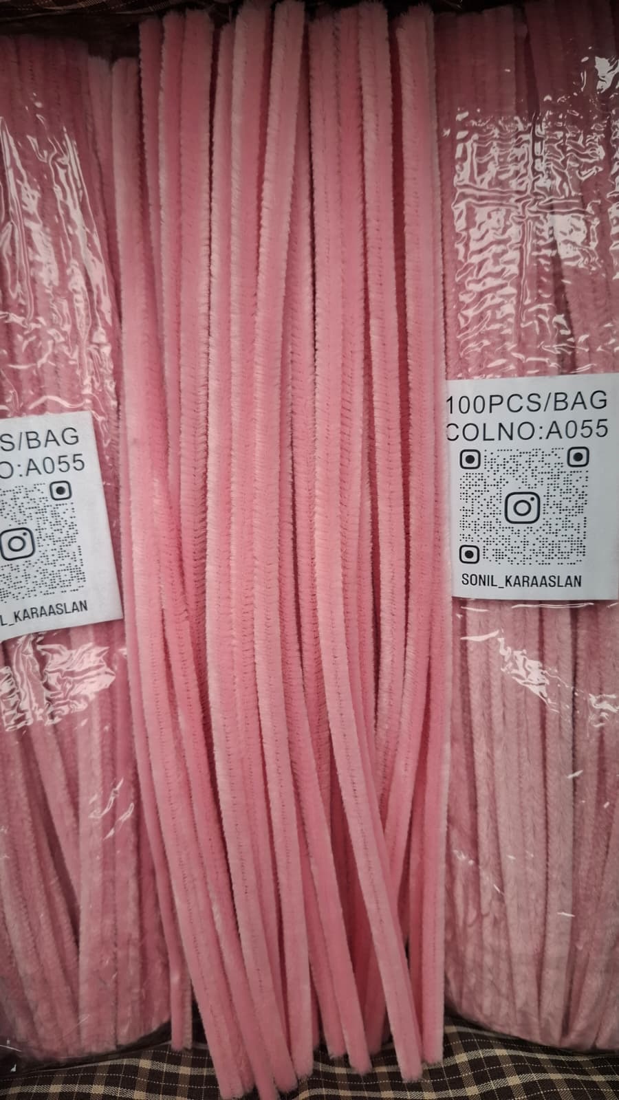 🌹 100'lü Pembe A055 Şönil - Dekorasyon ve El Sanatları İçin Mükemmel Malzeme! 🎀-
