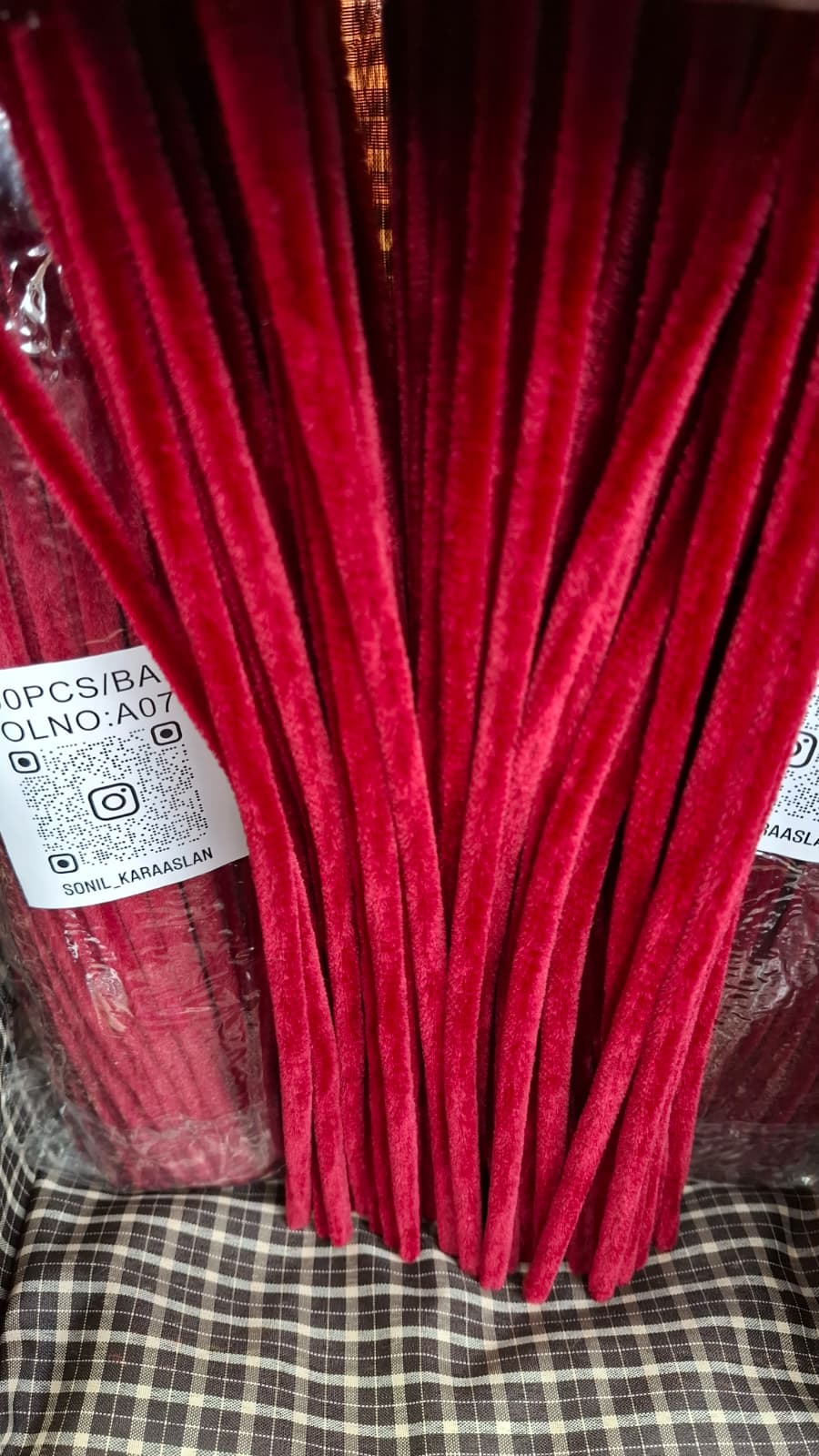 ŞÖNİL 100 LÜ BORDO RENK KOD A079 30 CM -🛍️ YOĞUN TÜYLÜ HOBİ ÇUBUĞU TEL EL İŞİ 100 LÜ PAKET💐