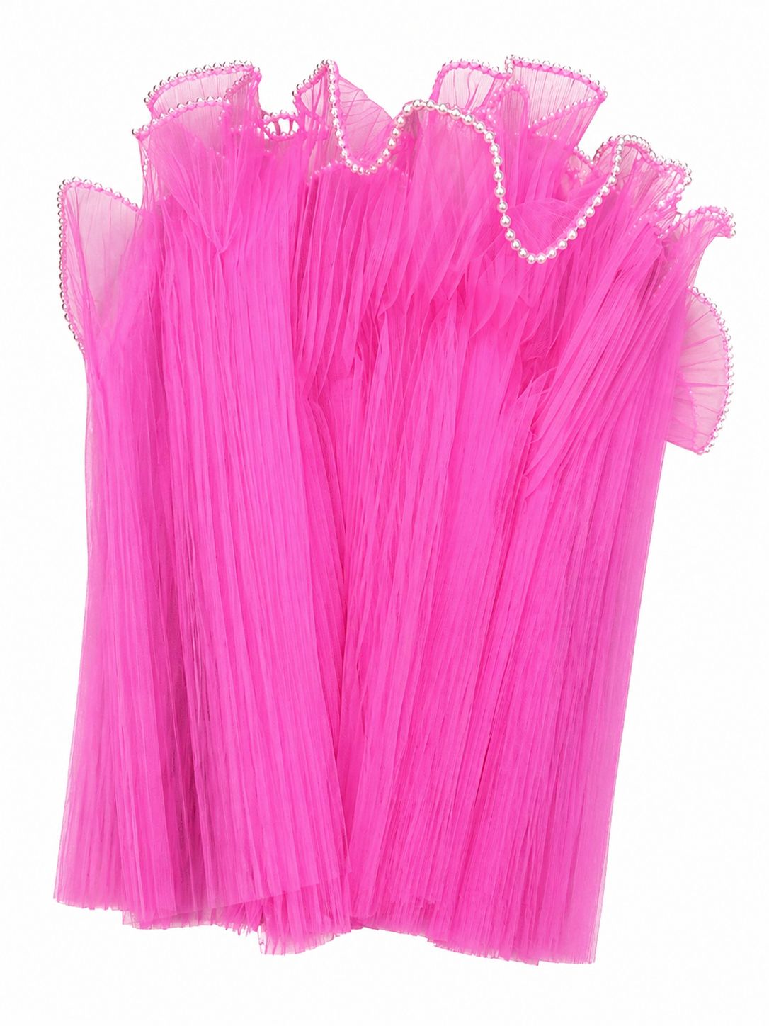 💗 İncili Fuşya Buket Sarma Tülü – 27 cm x 3,5 Metre