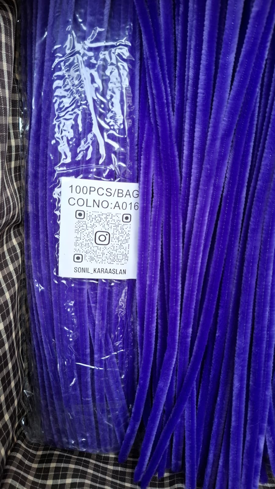 ŞÖNİL 100 LÜ MOR RENK KOD A016 30 CM -🛍️ YOĞUN TÜYLÜ HOBİ ÇUBUĞU TEL EL İŞİ 100 LÜ PAKET💐