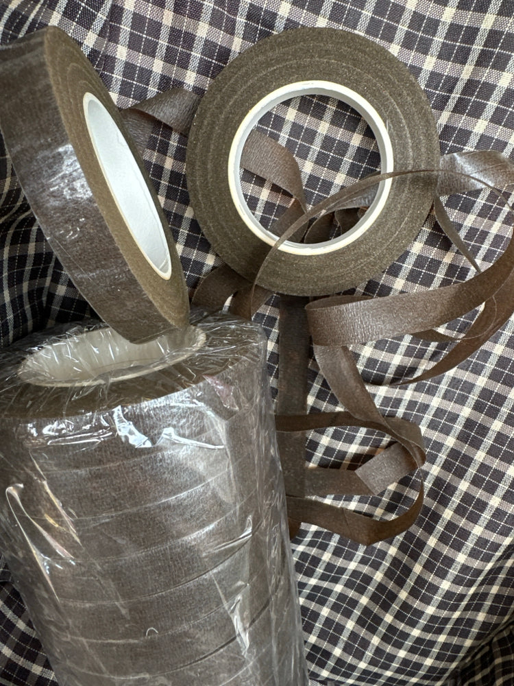 Kahverengi Çiçek Bandı 1 paket 12 adet, Şönil çiçek sarma, hobi ,buket yapım, DIY