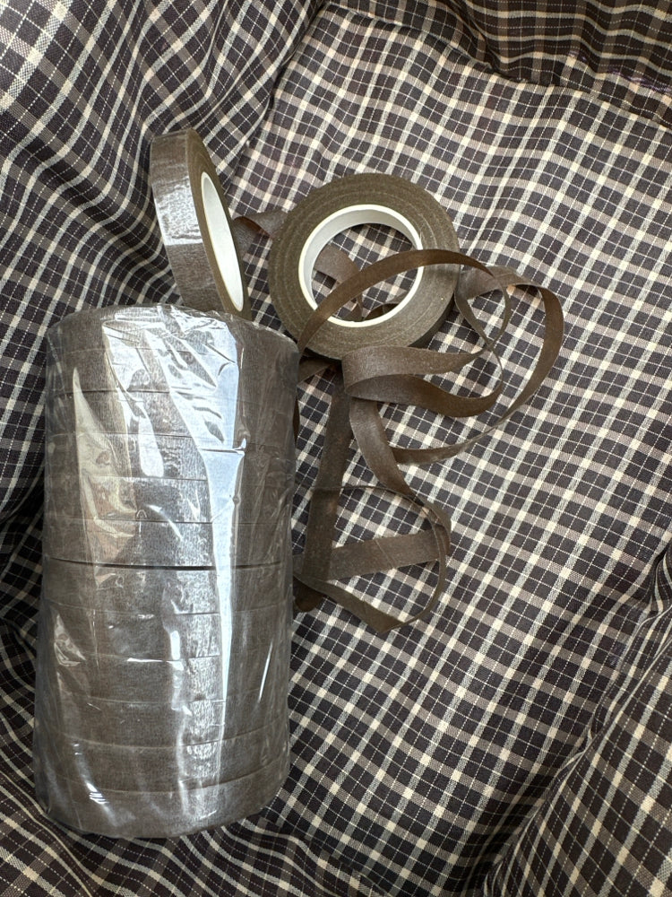 Kahverengi Çiçek Bandı 1 paket 12 adet, Şönil çiçek sarma, hobi ,buket yapım, DIY