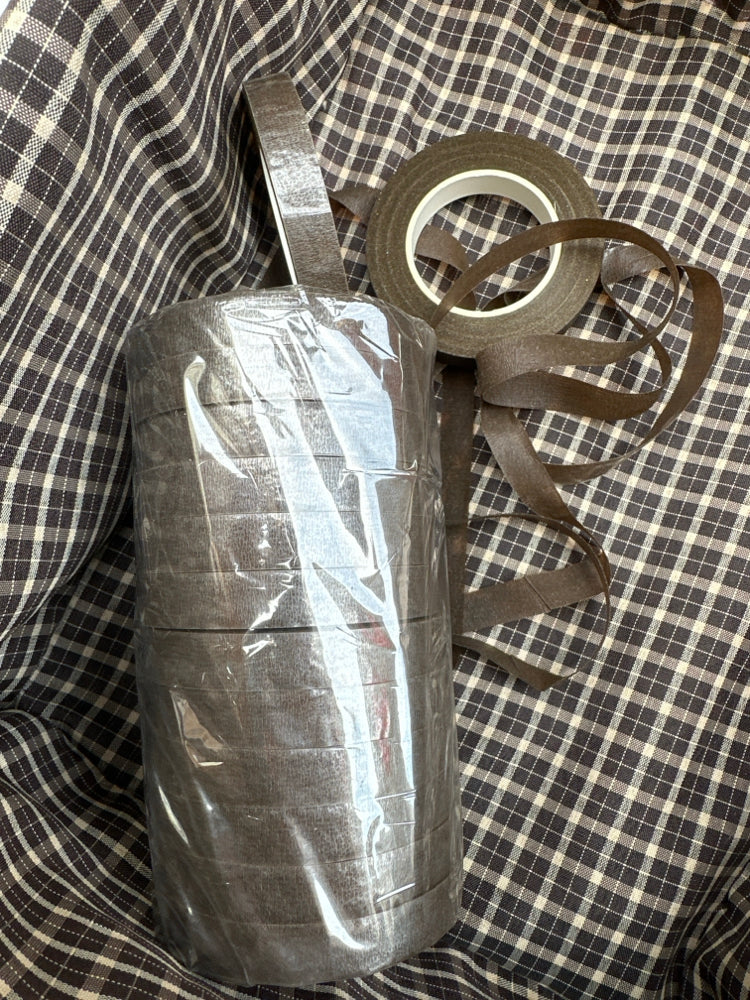 Kahverengi Çiçek Bandı 1 paket 12 adet, Şönil çiçek sarma, hobi ,buket yapım, DIY