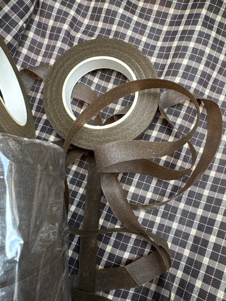 Kahverengi Çiçek Bandı 1 paket 12 adet, Şönil çiçek sarma, hobi ,buket yapım, DIY