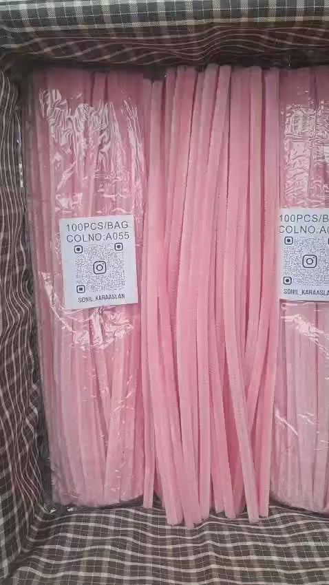 🌹 100'lü Pembe A055 Şönil - Dekorasyon ve El Sanatları İçin Mükemmel Malzeme! 🎀-