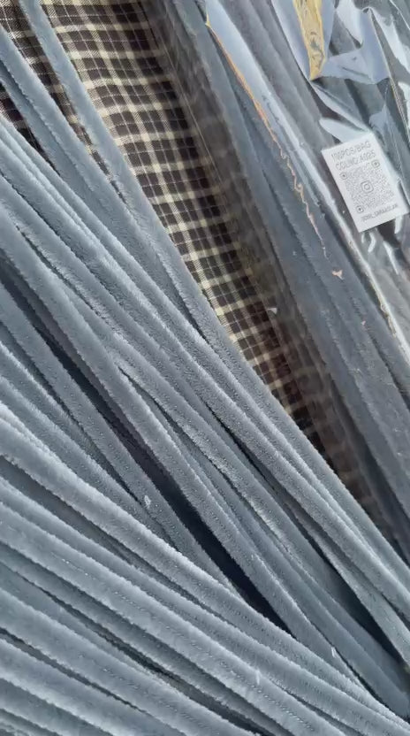 ŞÖNİL 100 LÜ GRİ RENK KOD A025 30 CM -🛍️ YOĞUN TÜYLÜ HOBİ ÇUBUĞU TEL EL İŞİ 100 LÜ PAKET💐