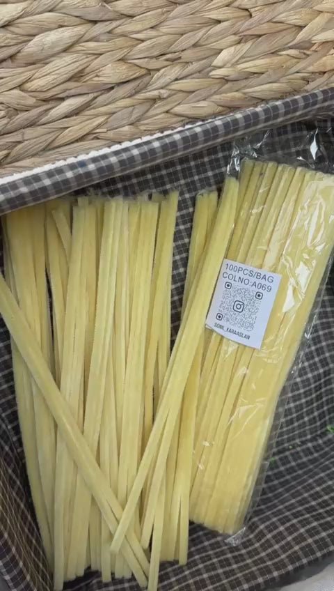 ŞÖNİL 100 LÜ KREM RENK KOD A069 30 CM -🛍️ YOĞUN TÜYLÜ HOBİ ÇUBUĞU TEL EL İŞİ 100 LÜ PAKET💐