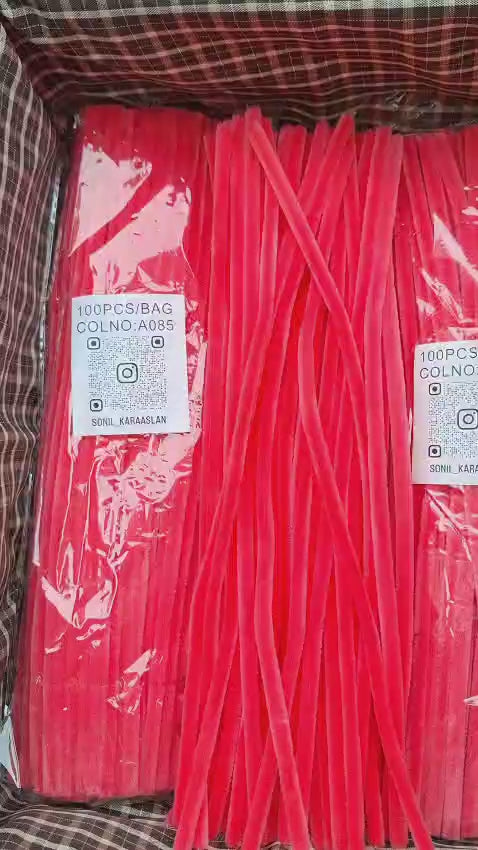 ŞÖNİL 100 LÜ AÇIK NAR ÇİÇEĞİ RENK KOD A085 30 CM -🛍️ YOĞUN TÜYLÜ ÇUBUĞU TEL EL İŞİ 100 LÜ PAKET💐