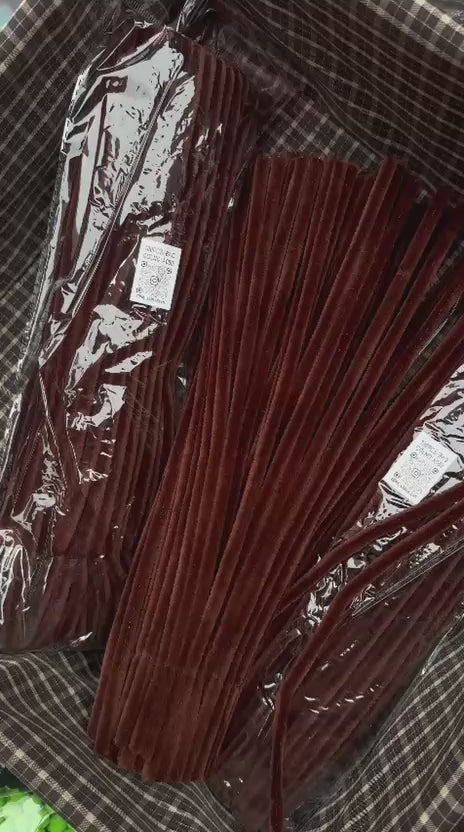 ŞÖNİL 100 LÜ ACI KAHVE RENK KOD A080 30 CM -🛍️ YOĞUN TÜYLÜ HOBİ ÇUBUĞU TEL EL İŞİ 100 LÜ PAKET💐