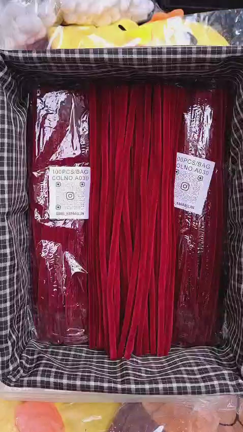 ŞÖNİL 100 LÜ BORDO RENK KOD A030 30 CM -🛍️ YOĞUN TÜYLÜ HOBİ ÇUBUĞU TEL EL İŞİ 100 LÜ PAKET💐